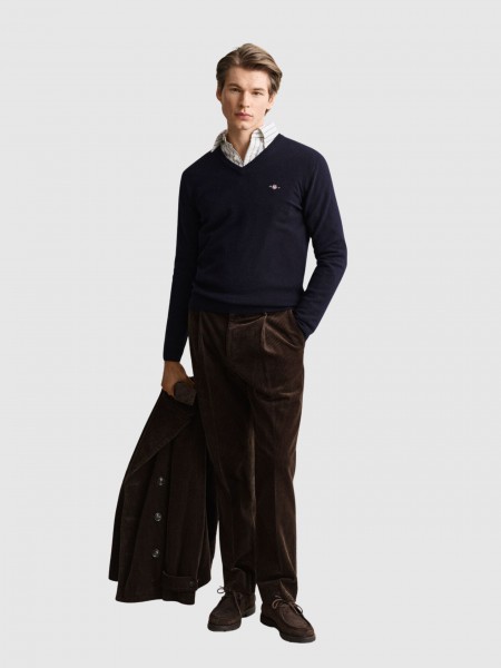 Camisola Gant Homem Superfine Lambswool V-Neck