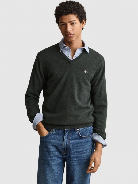 Camisola Gant Homem Superfine Lambswool V-Neck