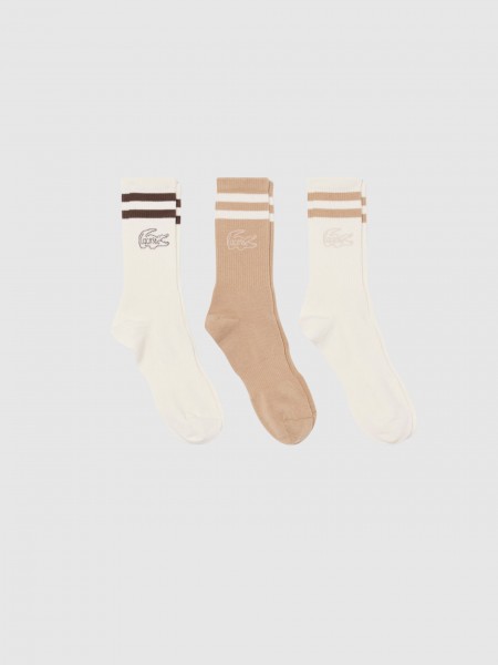 Socks Woman Beige Lacoste