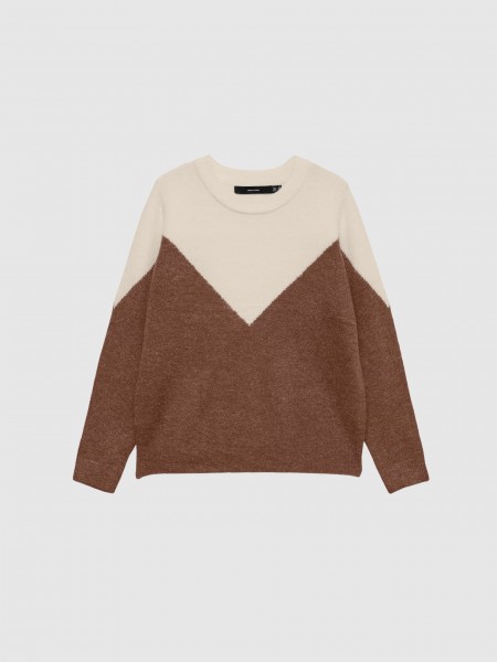 Camisola Vero Moda Mulher Vmplaza Ls Block Pullover Ga Boo