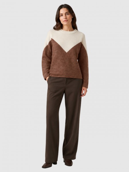 Camisola Vero Moda Mulher Vmplaza Ls Block Pullover Ga Boo