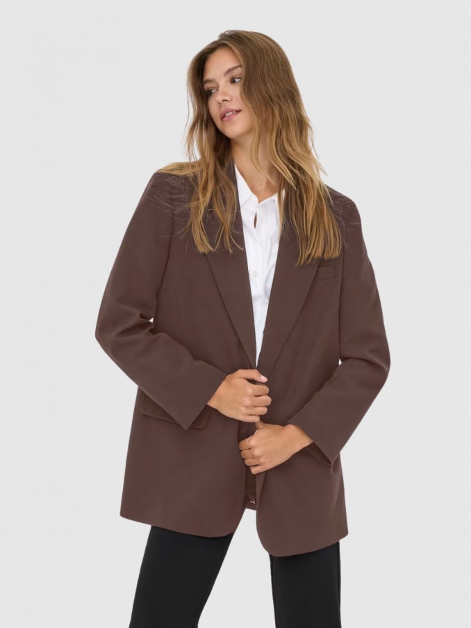 Blazer Mujer Marrón Only