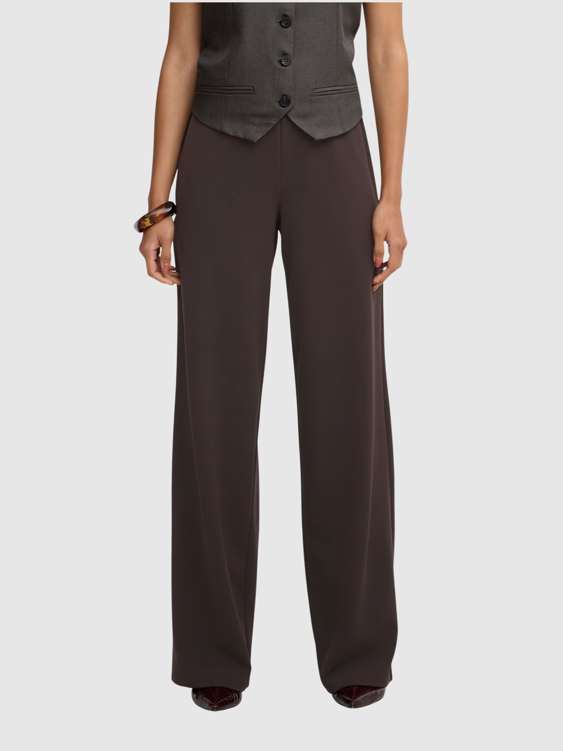 Pants Woman Dark Brown Only