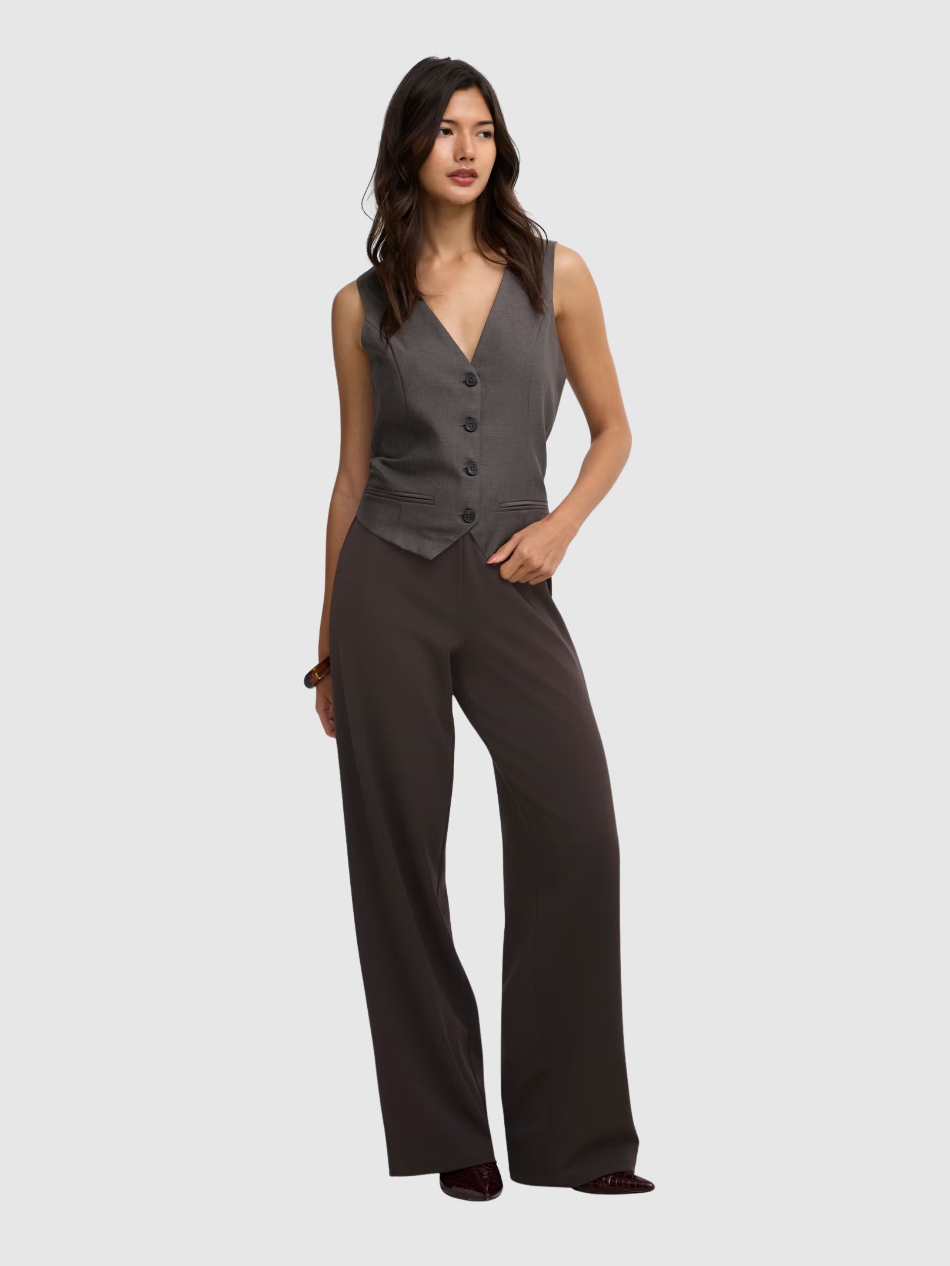 Pants Woman Dark Brown Only