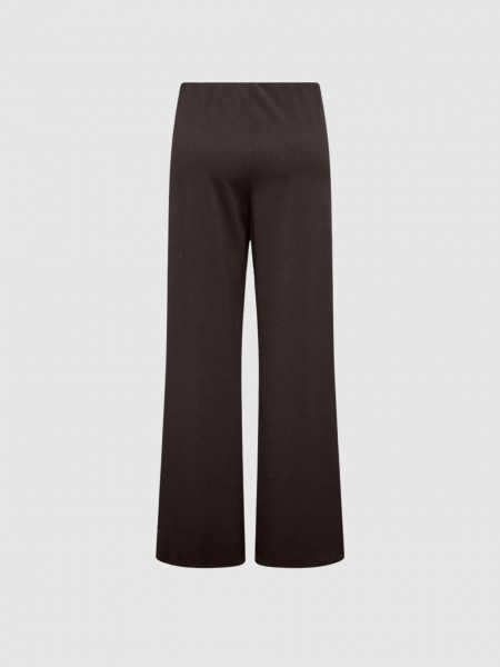 Pantalones Mujer Casta�o Oscuro Only