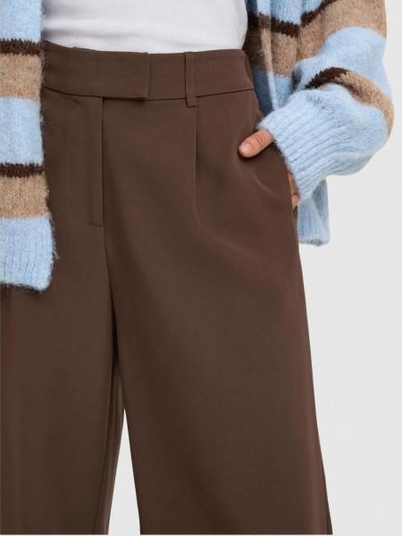 Pantalones Mujer Marr�n Only