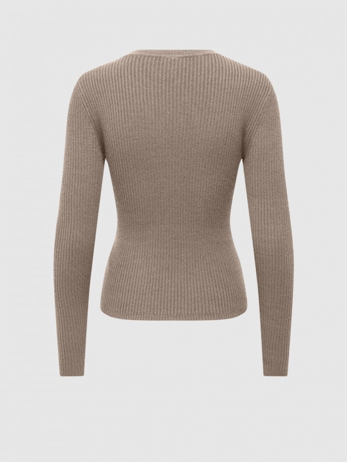 Sueter Mujer Castaño Claro Only