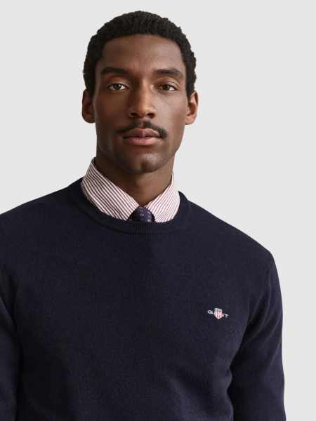 Camisola Gant Homem Superfine Lambswool C-Neck