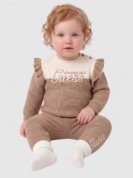 2 Pe�as Guess Menina Set: Ls Sweater + Sweater Pant