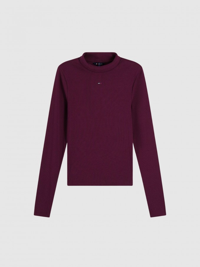 Pullover Woman Bordeaux Tommy Jeans