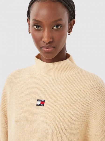 Camisola Tommy Jeans Mulher Tjw Mockneck Badge Sweater Ext