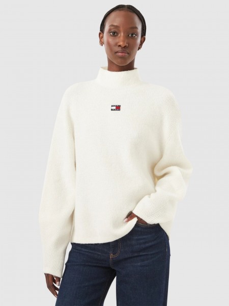 Camisola Tommy Jeans Mulher Tjw Mockneck Badge Sweater Ext