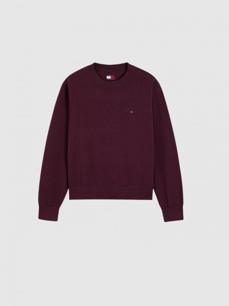 Sueter Mujer Burdeos Tommy Jeans
