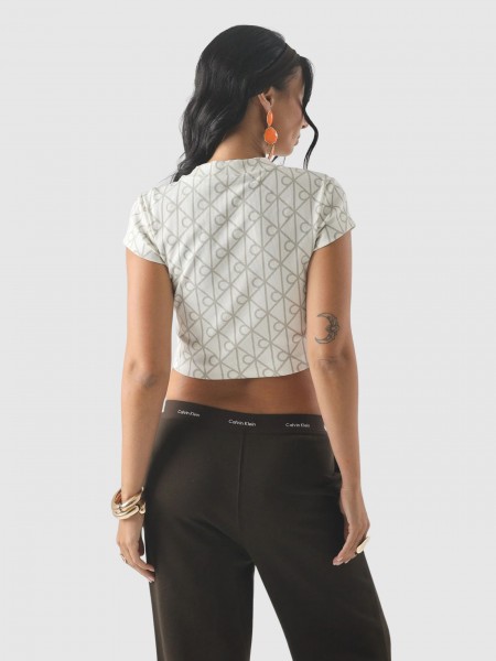 T-Shirt Calvin Klein Mulher A- Monologo Baby Tee