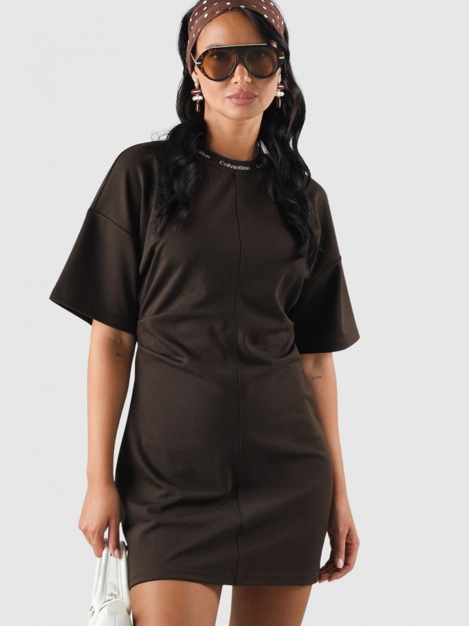 Dress Woman Dark Brown Calvin Klein