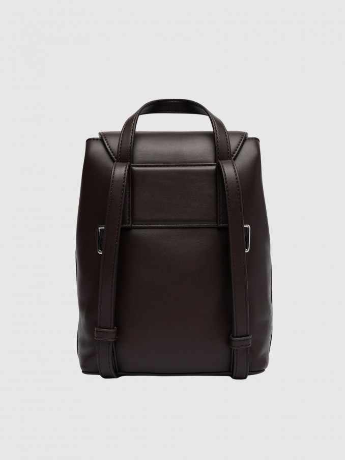 Mochila Mujer Marr�n Calvin Klein