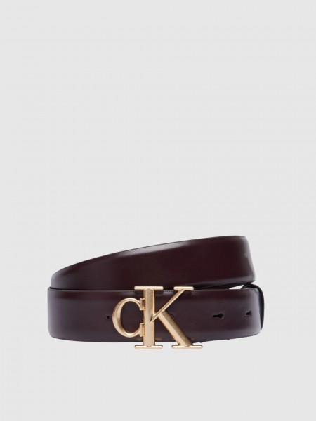 Cinto Calvin Klein Mulher Round Ck Buckle 30Mm Belt Smooth