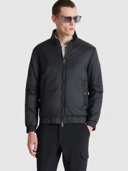 Casaco Antony Morato Homem Coat Regular Fit In Nylon Shioze Fabric With Ecopadding And Logoed Metal 