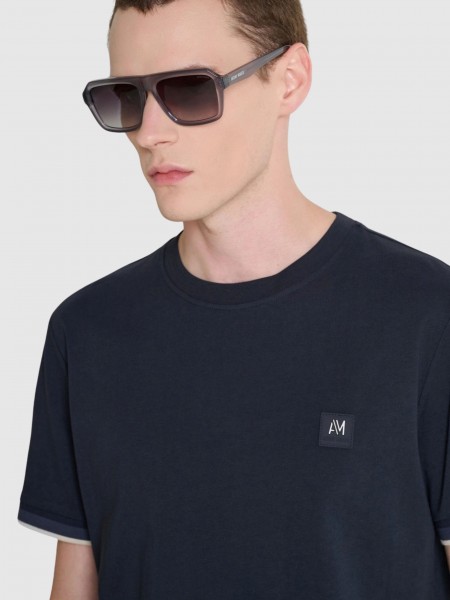 Camiseta Hombre Azul Marino Antony Morato Camiseta Hombre Azul Marino Antony Morato