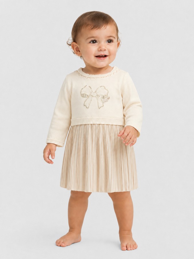 Vestido Bebe Ni�a Crema Guess