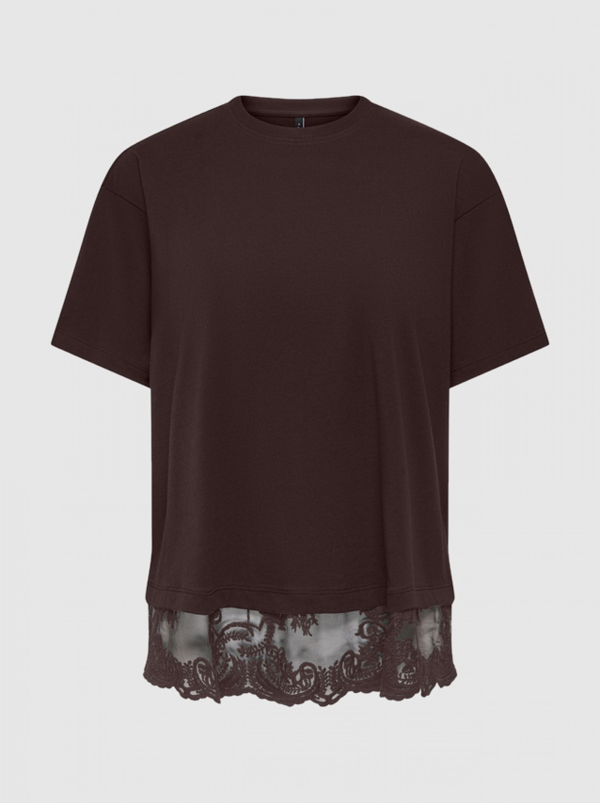 Camiseta Mujer Castaño Oscuro Only