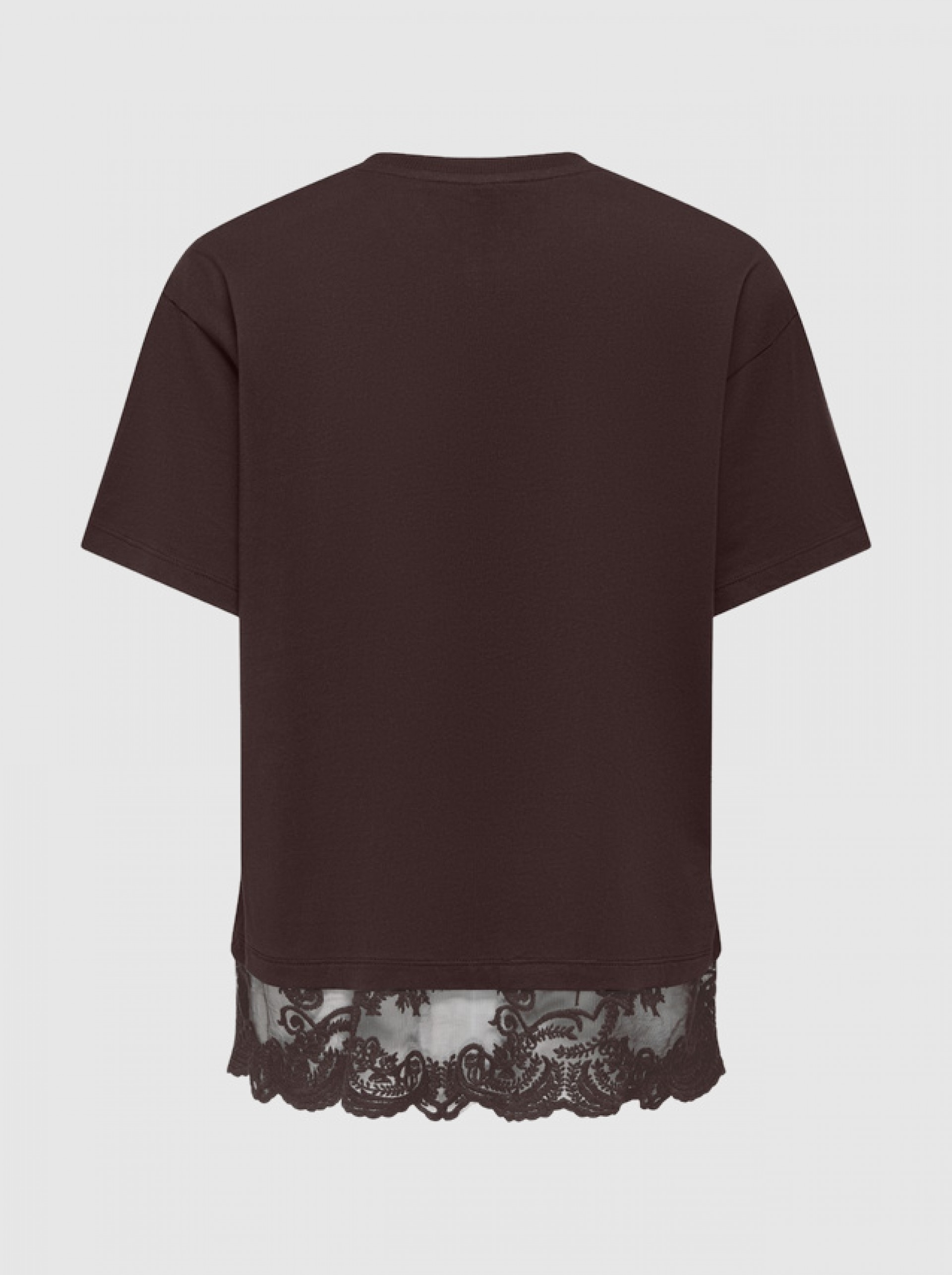 Camiseta Mujer Castaño Oscuro Only
