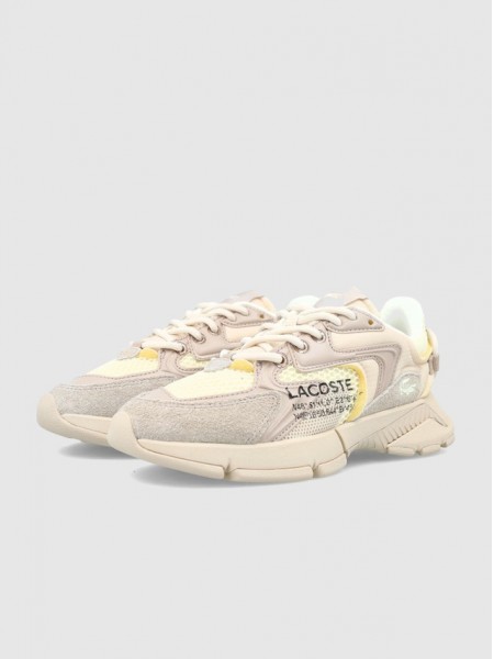 Tenis Mujer Crema Lacoste Tenis Mujer Crema Lacoste