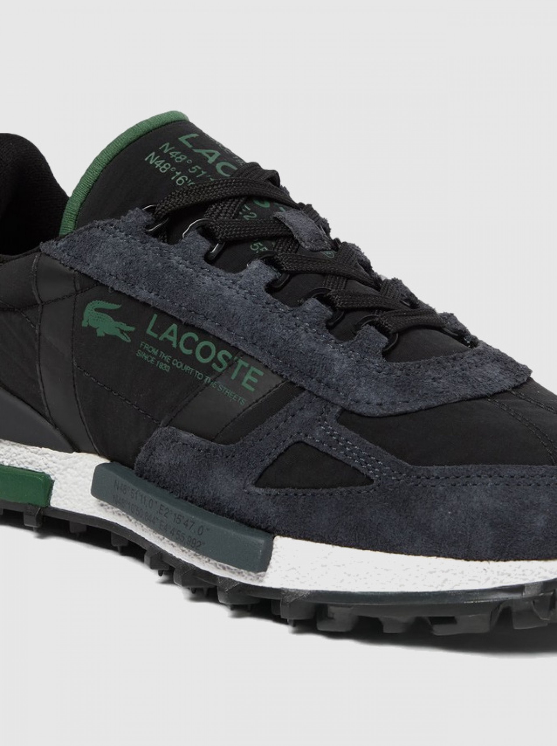 Tenis Hombre Negro Lacoste
