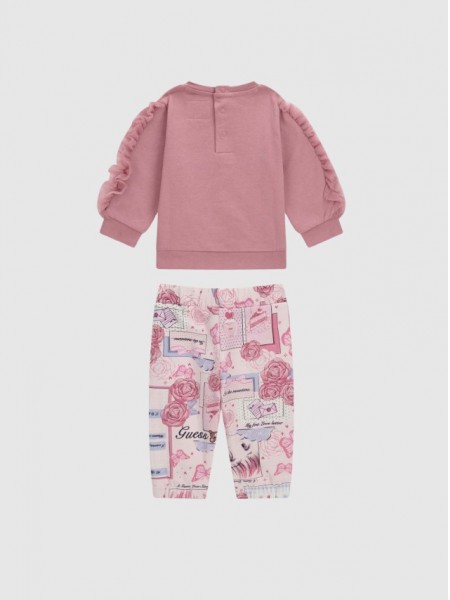 2 Pe�as Guess Menina Set Ls Active Top+Leggings