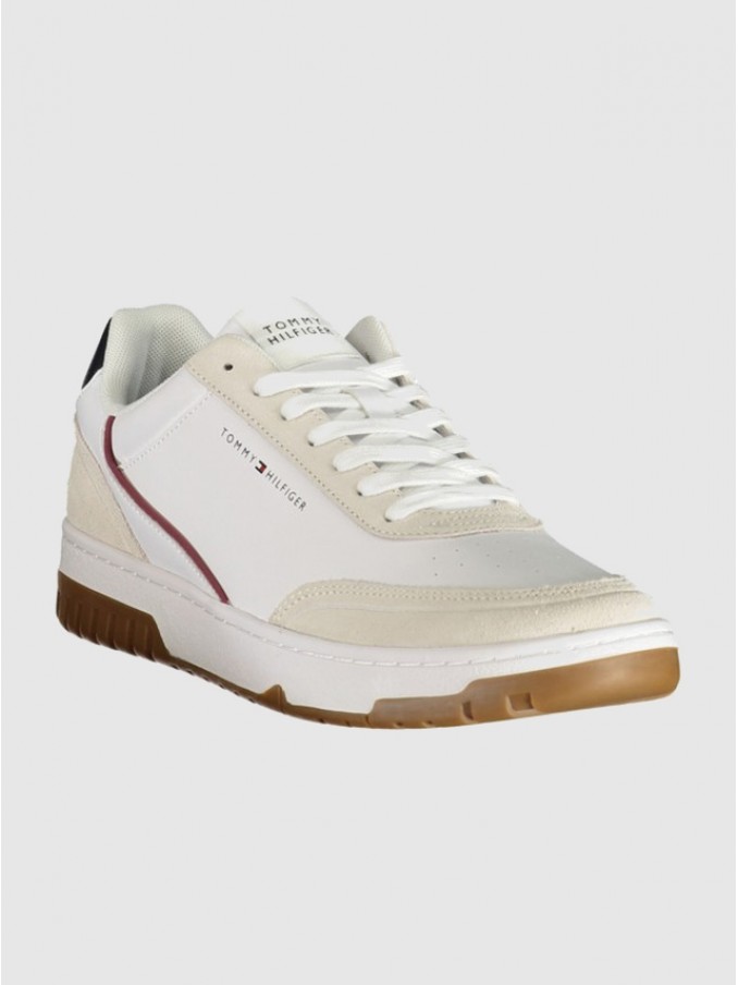 Sapatilha Tommy Hilfiger Homem Th Basket Core Leather Suede Mix