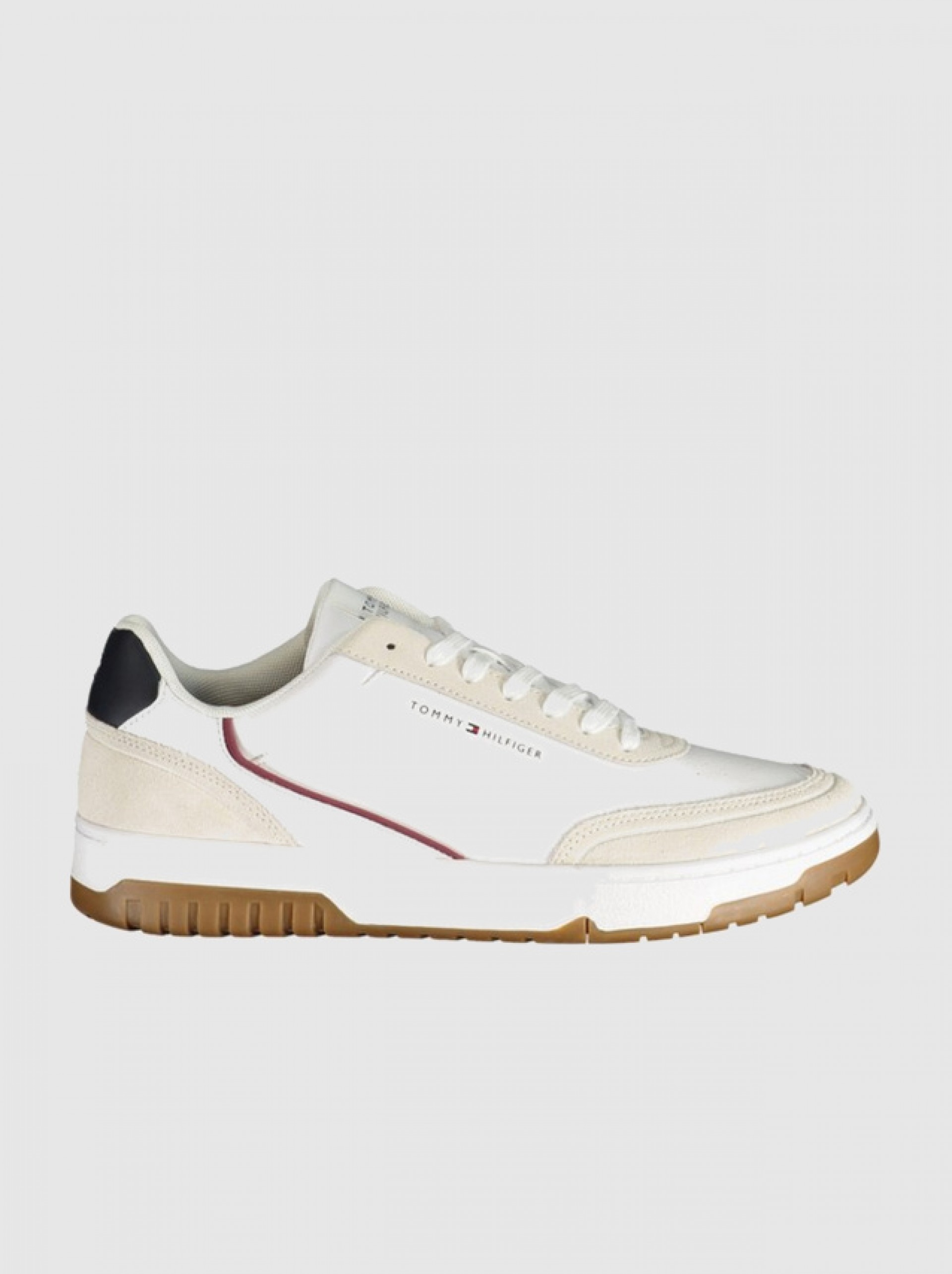 Sapatilha Tommy Hilfiger Homem Th Basket Core Leather Suede Mix