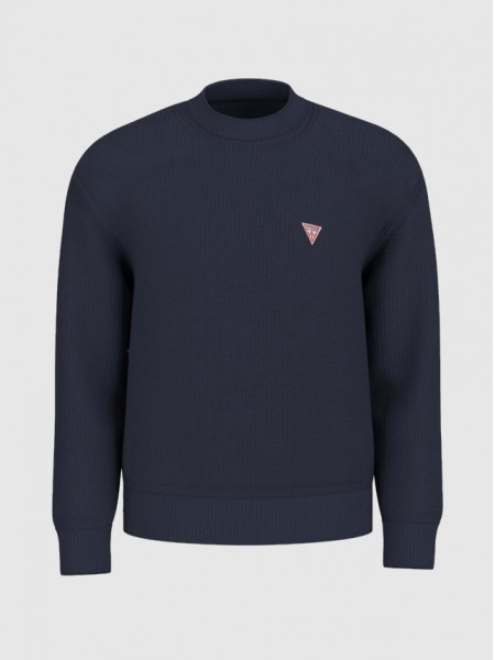 Sweatshirt Guess Homem Gj Ls Cn Mini Triangle Swtr