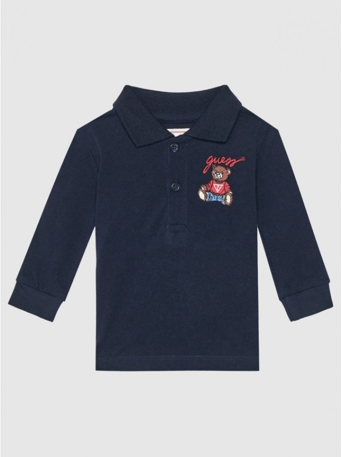 Polo Shirt Boy Navy Blue Guess