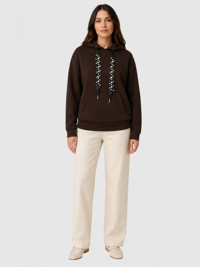Jersey Mujer Castaño Oscuro Only