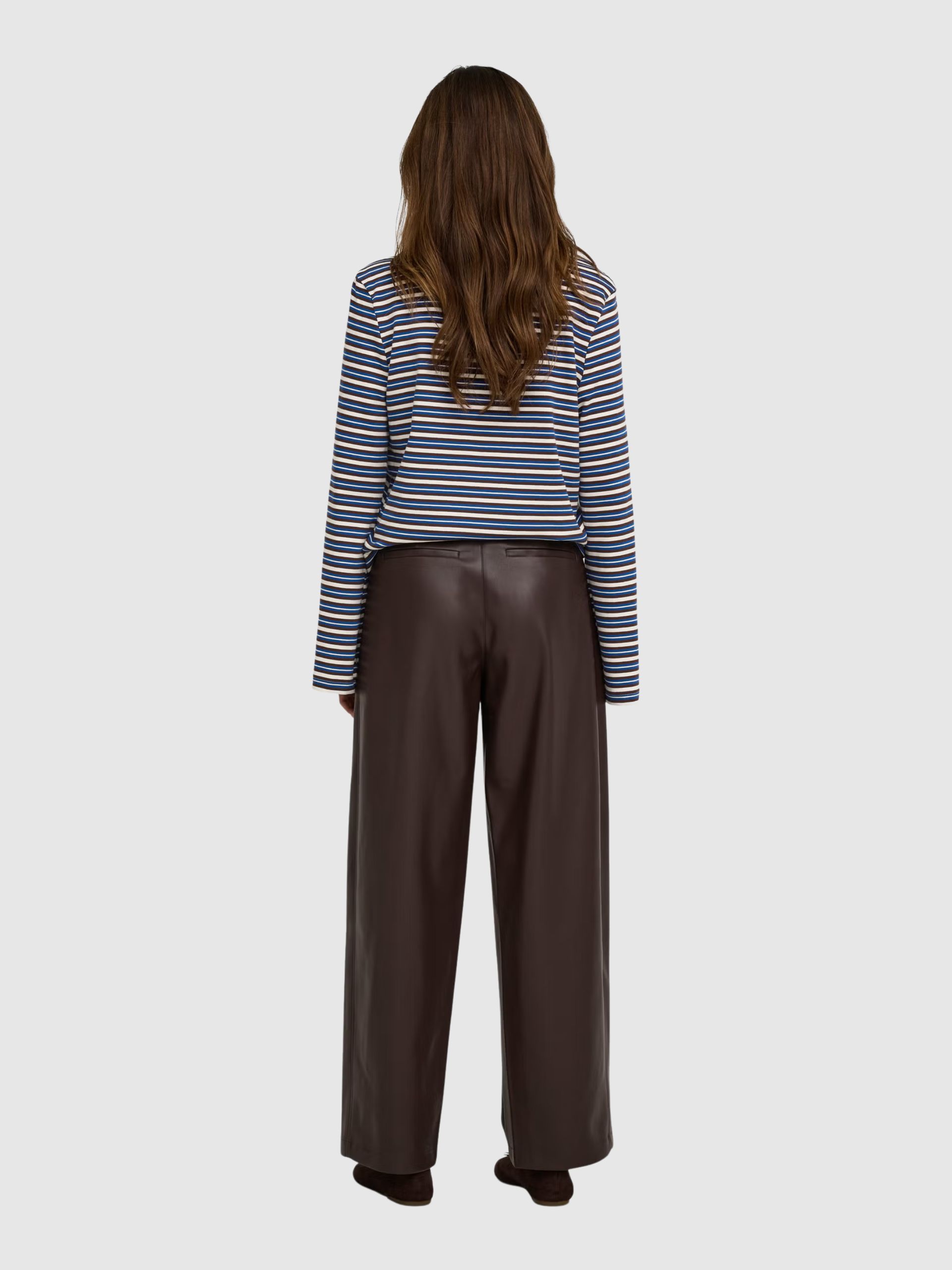Pantalones Mujer Castaño Oscuro Only