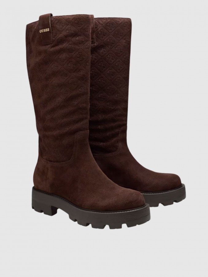 Boots Woman Dark Brown Guess