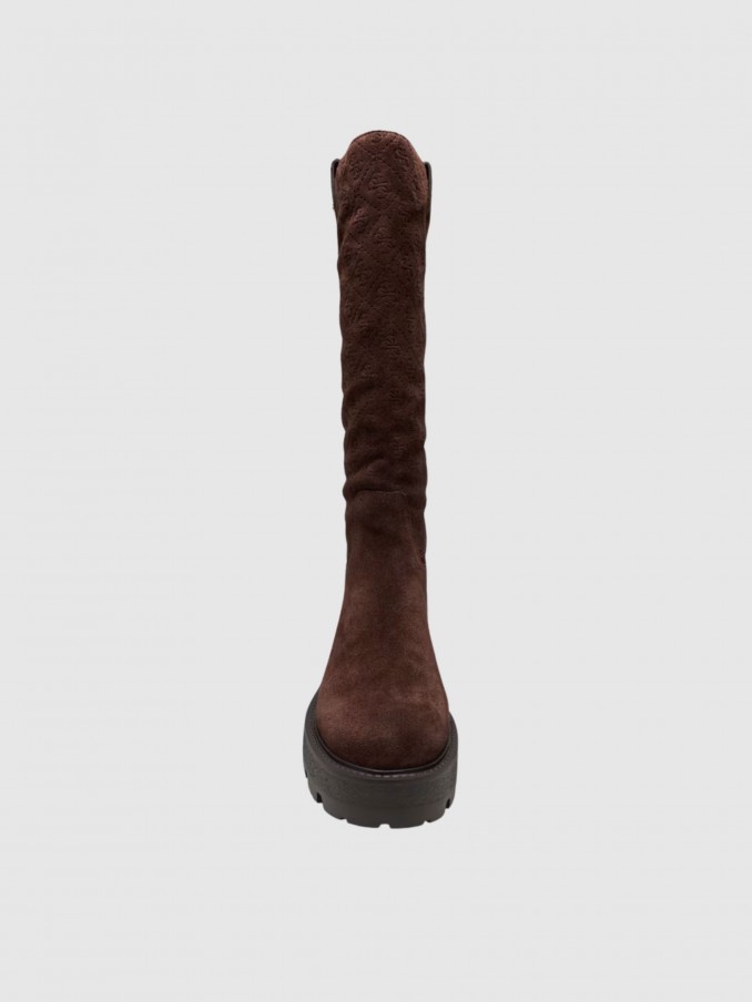 Boots Woman Dark Brown Guess