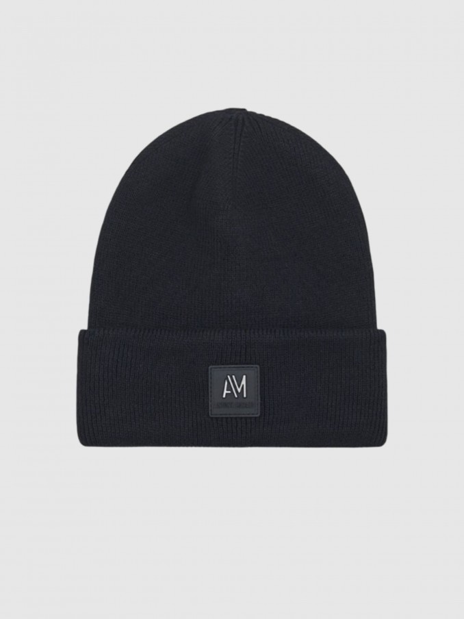 Gorro Hombre Negro Antony Morato