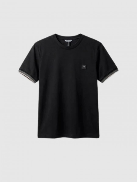 T-Shirt Antony Morato Homem  Relaxed Fit In Heavy  Jersey Cotton Fabric With Metal Plate And  Print 
