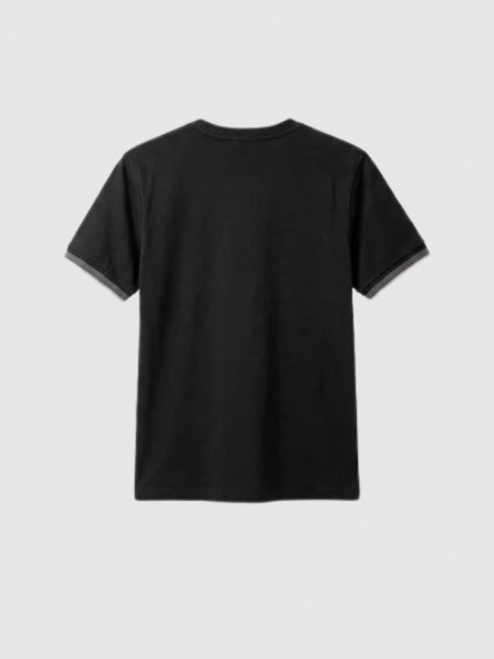 T-Shirt Antony Morato Homem  Relaxed Fit In Heavy  Jersey Cotton Fabric With Metal Plate And  Print 