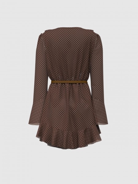Vestido Guess Mulher Ls Emy Belted Dress