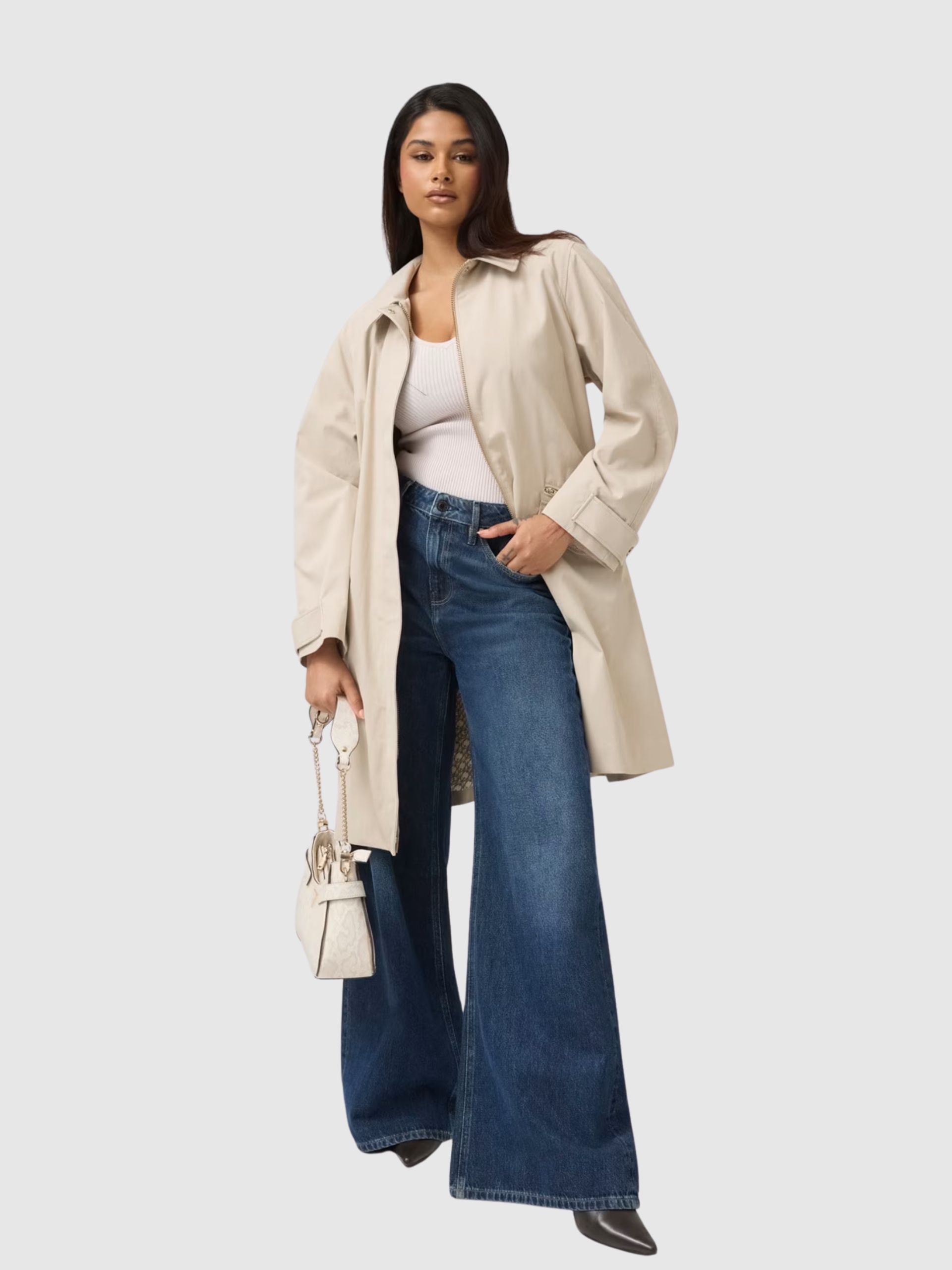 Chaqueta Mujer Beige Guess