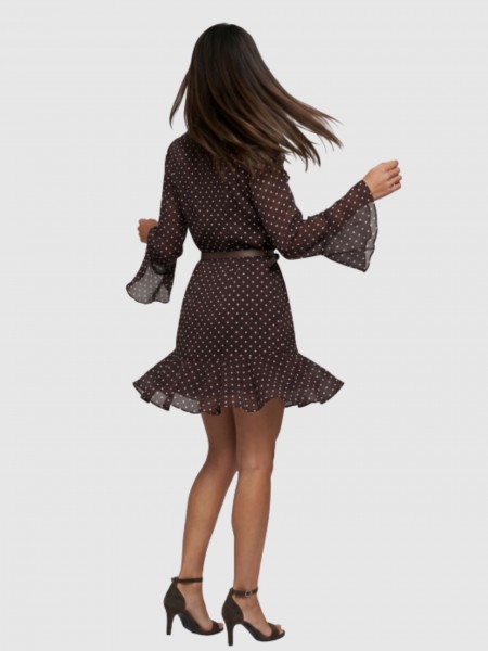 Vestido Guess Mulher Ls Emy Belted Dress