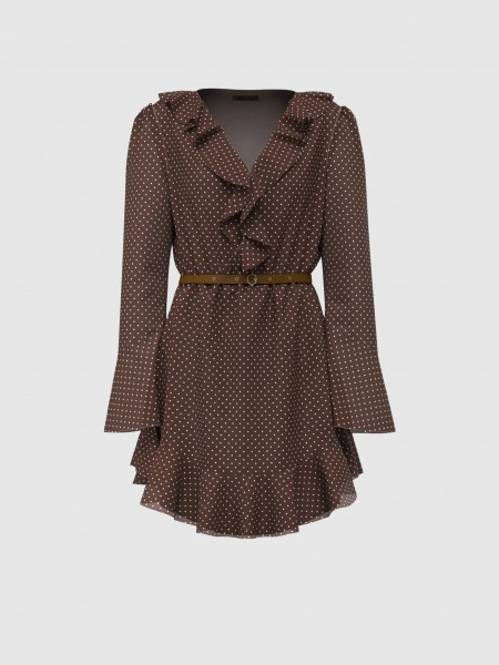 Vestido Guess Mulher Ls Emy Belted Dress