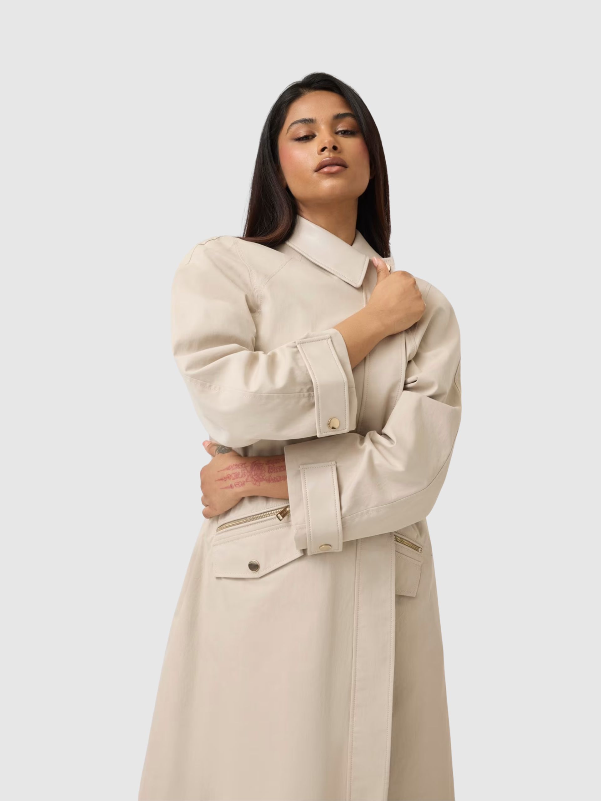 Chaqueta Mujer Beige Guess