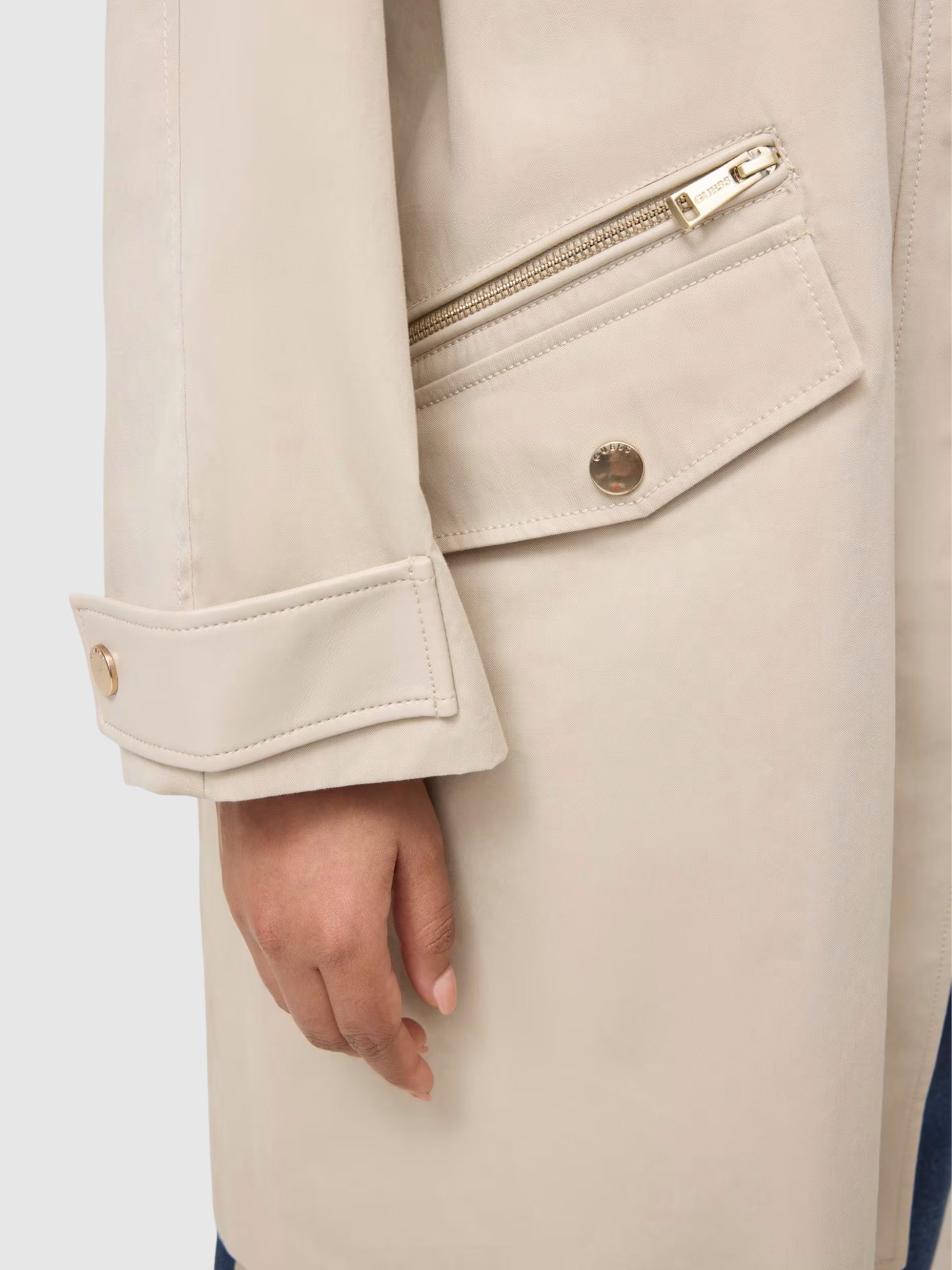 Chaqueta Mujer Beige Guess