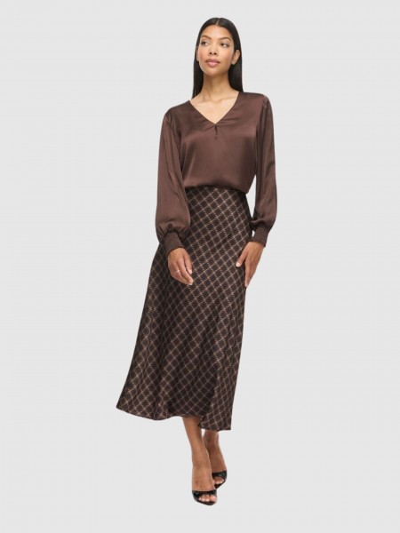 Saia Vila Mulher Viellette Hw Midi Skirt - Noos