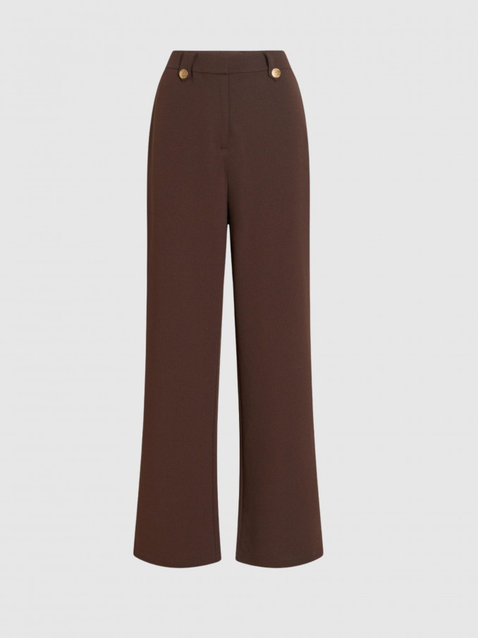 Pantalones Mujer Castaño Oscuro Vila