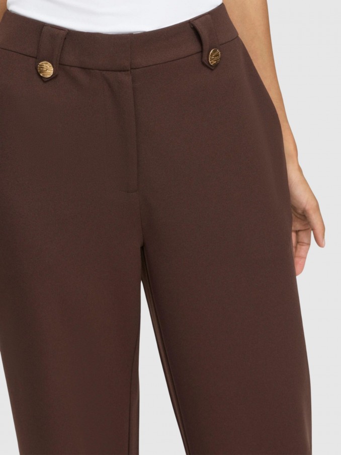 Pantalones Mujer Castaño Oscuro Vila