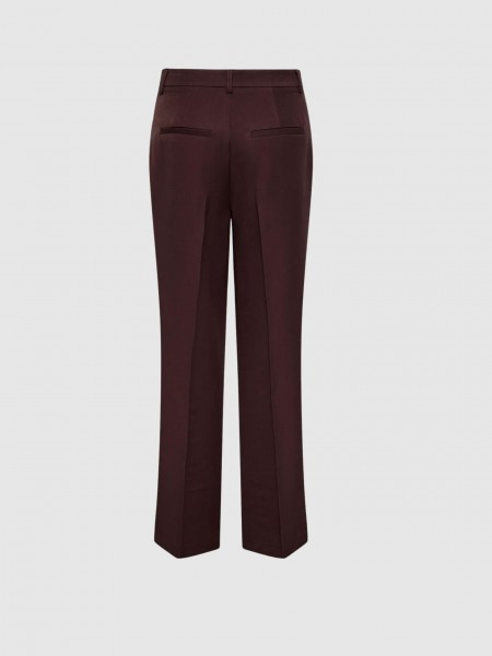 Pantalones Mujer Burdeos Only